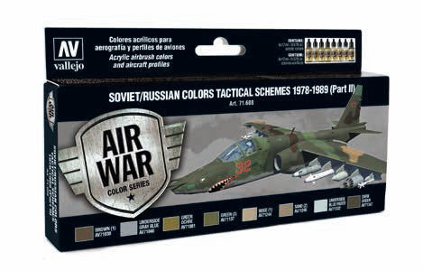 Vallejo 71608 17ml Bottle Soviet/Russian Tactical Schemes 1978-1989 Part II Model Air War Paint Set (8 Colors) 