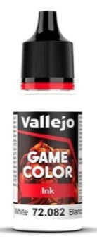 Vallejo 72082 18ml Bottle White Ink Game Color (6/Bx)