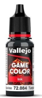 Vallejo 72084 18ml Bottle Dark Turquoise Ink Game Color (6/Bx)