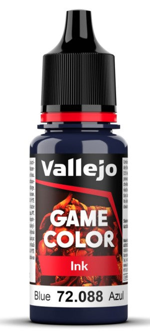 Vallejo 72088 18ml Bottle Blue Ink Game Color (6/Bx)