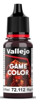 Vallejo 72112 18ml Bottle Evil Red Game Color (6/Bx)