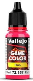 Vallejo 72157 18ml Bottle Red Fluorescent Game Color (6/Bx)