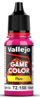 Vallejo 72158 18ml Bottle Magenta Fluorescent Game Color (6/Bx)