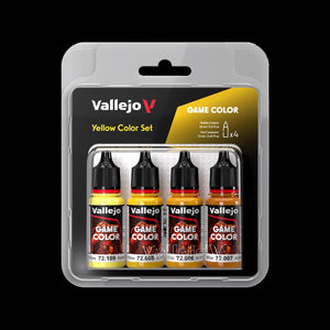 Vallejo 72378 18ml Bottle Yellow (Base, Shadow, Light) Game Color Paint Set (4 Colors)