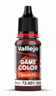 Vallejo 72601 18ml Bottle Fresh Blood Special FX Game Color (6/Bx)