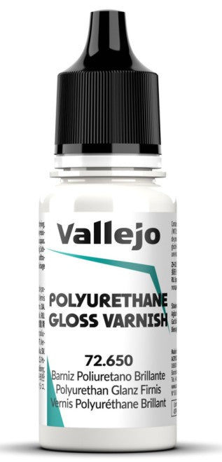 Vallejo 72650 18ml Bottle Polyurethane Gloss Varnish Game Color (6/Bx)
