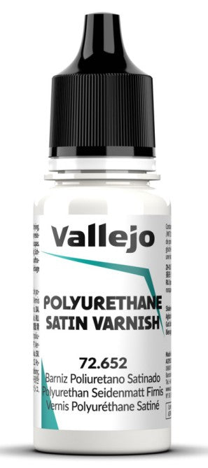 Vallejo 72652 18ml Bottle Polyurethane Satin Varnish Game Color (6/Bx)