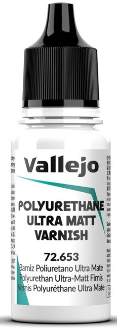 Vallejo 72653 18ml Bottle Polyurethane Ultra Matt Varnish Game Color (6/Bx)