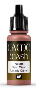 Vallejo 73204 18ml Bottle Flesh Wash Game Color (6/Bx)