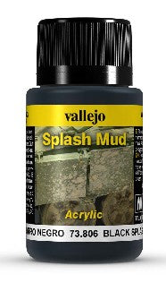 Vallejo 73806 40ml Bottle Black Splash Mud Weathering Effect