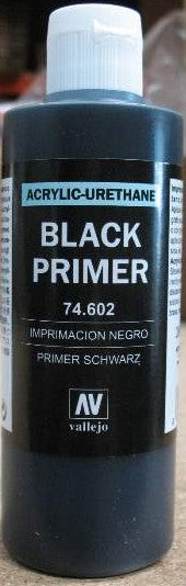 Vallejo 74602 200ml Bottle Black Surface Primer