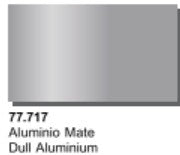 Vallejo 77717 32ml Bottle Dull Aluminum Metal Color (6/Bx)
