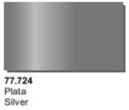 Vallejo 77724 32ml Bottle Silver Metal Color (6/Bx)