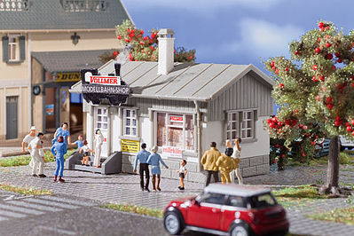 Vollmer 42418 HO Scale Model Train Shop -- Kit - 3-1/2 x 2-11/16 x 2-11/16" 8.8 x 6.8 x 6.8cm
