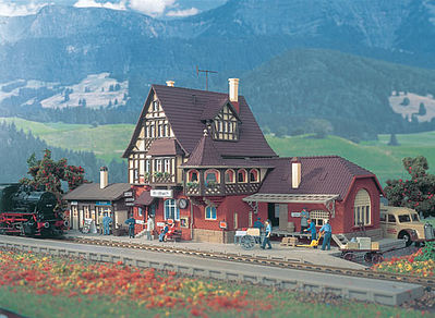 Vollmer 43512 HO Scale Wildbach Station -- 13-5/8 x 6-13/16 x 6-1/8" 34 x 17 x 15.3cm