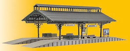 Vollmer 43545 HO Scale Station Platform w/LED Lights -- Kit - 14-3/4 x 5-1/2 x 4-1/8" 37.2 x 14 x 10.5cm