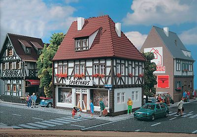 Vollmer 43651 HO Scale Sporting Goods Store -- 4-13/64 x 3-1/4 x 5-1/2" 10.5 x 8.2 x 13.8cm