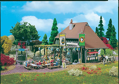Vollmer 43680 HO Scale Winery Festival -- 6-1/4 x 5-1/2" 16 x 14cm