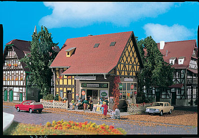 Vollmer 43688 HO Scale Emma's Grocery Shop -- 6-1/2 x 4-1/8" 16 x 10.5cm
