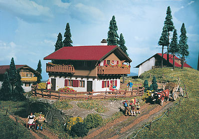 Vollmer 43703 HO Scale Alpine Chalet -- 4-7/8 x 4-3/8 x 3" 12.5 x 11 x 7.5cm