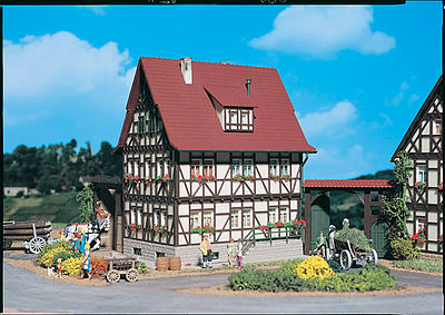 Vollmer 43730 HO Scale Farm House -- 4 x 3 x 4-7/8" 10.3 x 7.5 x 12.5cm