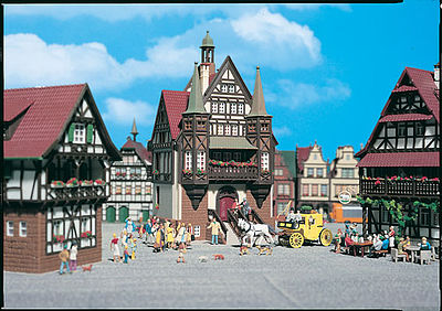 Vollmer 43748 HO Scale Old-Time Post Office -- 4 x 4-3/4 x 7-1/2" 10 x 12 x 19cm