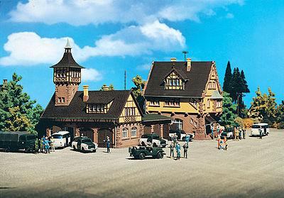 Vollmer 43755 HO Scale Rural Police Headquarters -- 10-5/8 x 5-1/2 x 6-5/8" 27 x 14 x 17cm