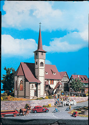 Vollmer 43769 HO Scale Ditzingen Church -- 9-1/2 x 6-1/8" 23.5 x 15.5cm