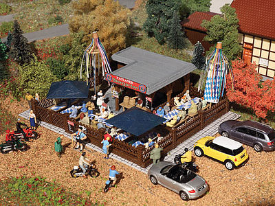 Vollmer 43784 HO Scale Beer Garden -- Kit - 5 x 5 x 3-3/8" 12.7 x 12.7 x 8.6cm