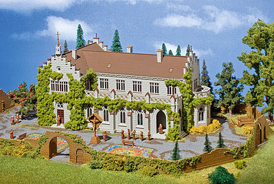 Vollmer 43860 HO Scale Monastery -- Kit - 13-3/16 x 7-1/16 x 7-11/16" 33.5 x 18 x 19.5cm