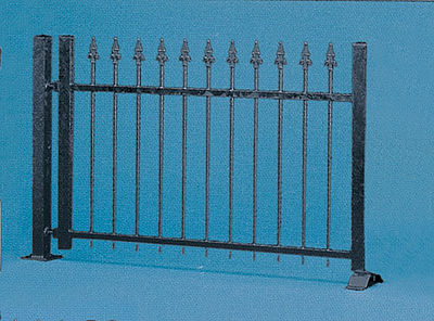 Vollmer 45007 HO Scale Iron Fence -- Black, Approximately Length: 74-3/4" 190cm