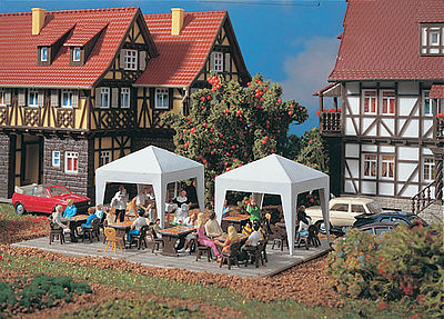 Vollmer 45130 HO Scale Party Tents pkg(2) -- 1-13/32 x 1-13/32 x 1-5/8" 3.5 x 3.5 x 4cm