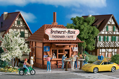 Vollmer 45140 HO Scale Maxe Bratwurst/Hot Dog Henry Kiosk - Kit -- 2-7/16 x 2-1/2 x 2-15/16" 6.2 x 6.4 x 7.5cm