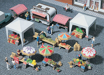 Vollmer 45141 HO Scale Outdoor Farmer's Market