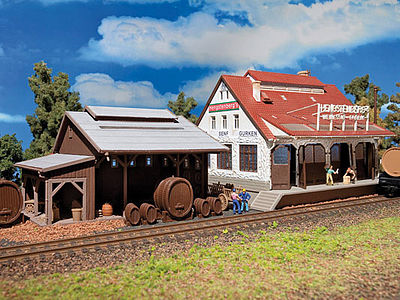 Vollmer 45589 HO Scale Hengstenberg Pickle & Vinegar Factory -- Kit - 14-3/16 x 6-1/2 x 5-1/2" 36 x 16.5 x 14cm