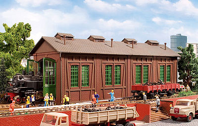 Vollmer 45763 HO Scale Single-Stall Half-Timber Brick Engine House -- 12-5/8 x 3-3/4 x 4-5/8 32 x 9.5 x 11.8cm
