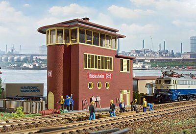 Vollmer 45767 HO Scale Rudesheim Interlocking Tower - Kit -- 7-1/4 x 3-1/8 x 7-5/16" 18.5 x 8 x 18.6cm