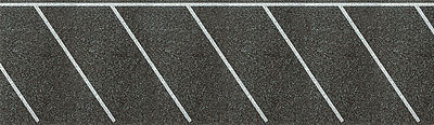 Vollmer 46015 HO Scale Parking Lot w/Diagonal Stalls - Self-Adhesive -- 40 x 2-13/32" 100 x 6cm