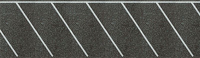 Vollmer 46015 HO Scale Parking Lot w/Diagonal Stalls - Self-Adhesive -- 40 x 2-13/32" 100 x 6cm