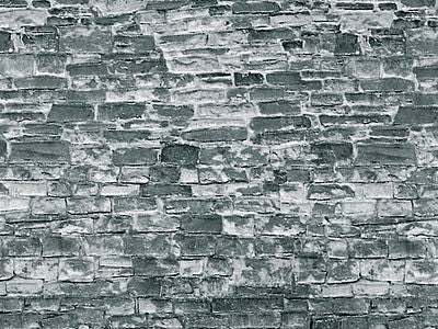Vollmer 46055 HO Scale Stone Pattern Embossed Paper -- Natural Stone (gray) 10 x 4-5/8" 25 x 11.5cm