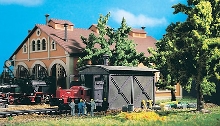Vollmer 47610 N Scale Kof Switcher Locomotive Shed -- Kit - 2-5/8 x 1-9/16 x 1-5/8" 6.7 x 4 x 4.2cm