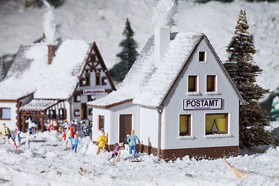 Vollmer 47615 N Scale Post Office Kit -- 5.3 x 5.6 x 5.6cm