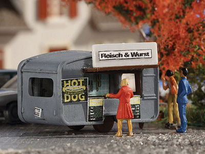 Vollmer 47619 N Scale Hot Dog Stand Concession Trailer