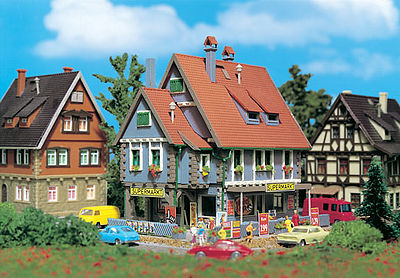 Vollmer 47660 N Scale Supermarket -- 4-1/8 x 3-1/4" 10.7 x 8.3cm