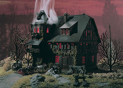 Vollmer 47679 N Scale Vampire Villa Haunted Mansion w/Flickering Light -- 5 x 4 x 4-3/4" 12.5 x 10 x 11.8cm