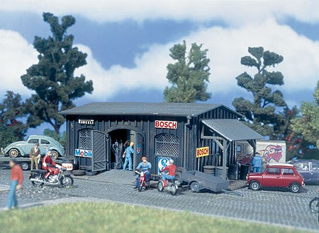 Vollmer 47682 N Scale Auto Repair Shop -- 4-1/2 x 4-1/8" 11.5 x 10.5cm