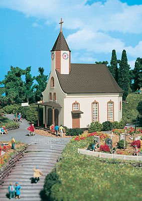 Vollmer 47704 N Scale Church - Kit -- 4-1/8 x 2-1/8" 10.5 x 5.5cm