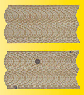Vollmer 48240 HO Scale Cobblestone Street Sections -- 5-7/8 x 3-1/8" 15 x 8cm pkg(3)