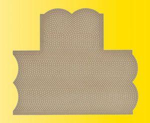 Vollmer 48243 HO Scale Cobblestone Street T Intersection -- 8-11/16 x 7-11/16" 22 x 19.5cm