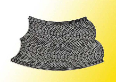 Vollmer 48256 HO Scale Flexible Cobblestone Street Curve - Stone Art -- 45 Degree Curve, 4-3/4"  12cm Radius